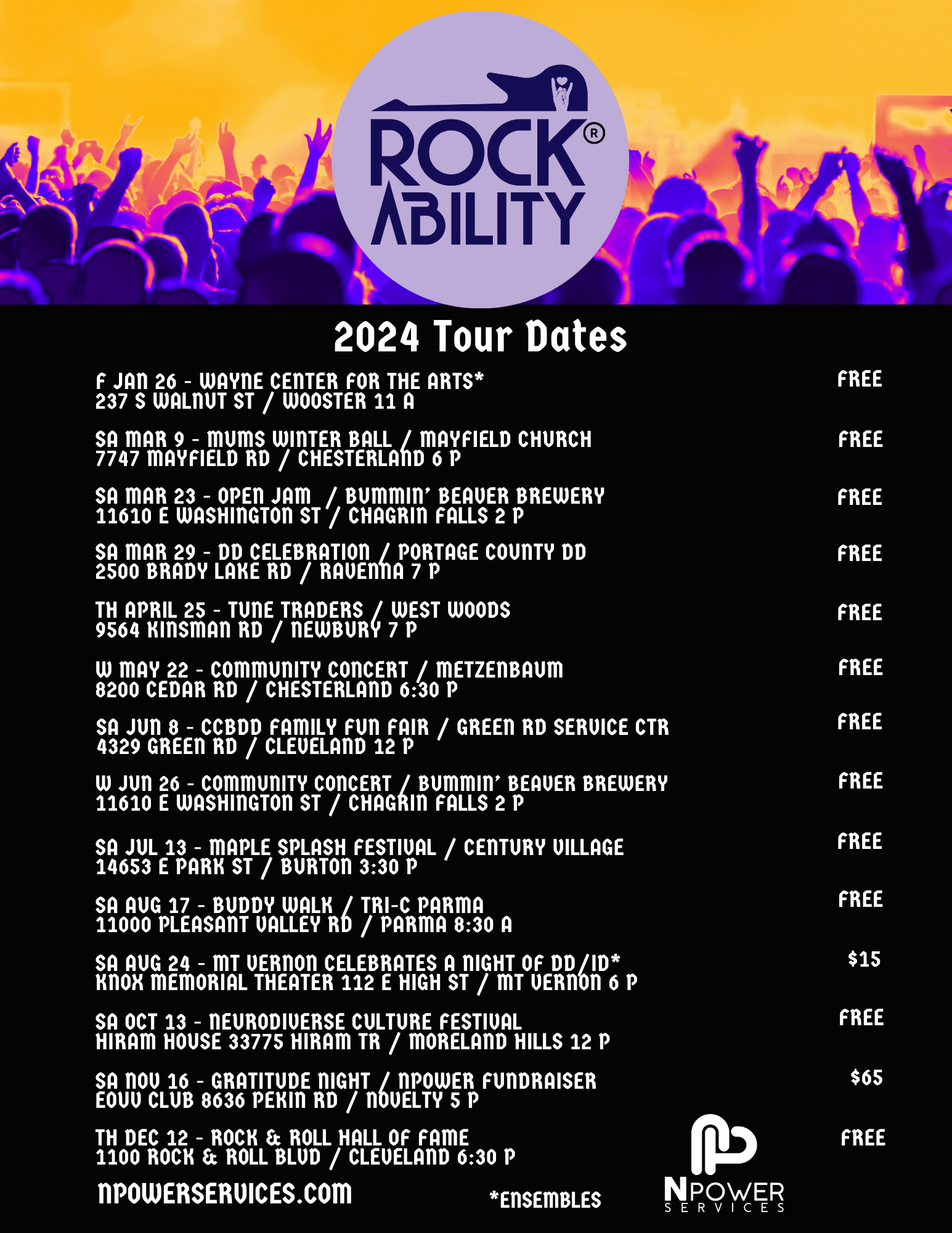 RockAbility 2024 Tour Dates 8.5x11